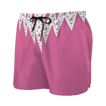 Gearhumans 3D Bedazzled Hot Pink Jumpsuit Custom Beach Shorts