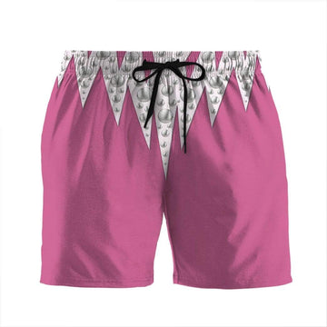 Gearhumans 3D Bedazzled Hot Pink Jumpsuit Custom Beach Shorts
