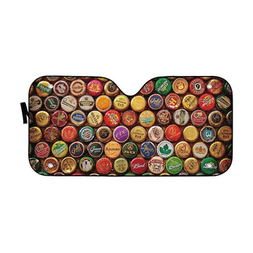 Gearhumans 3D Beer Bottle Caps Custom Car Auto Sunshade