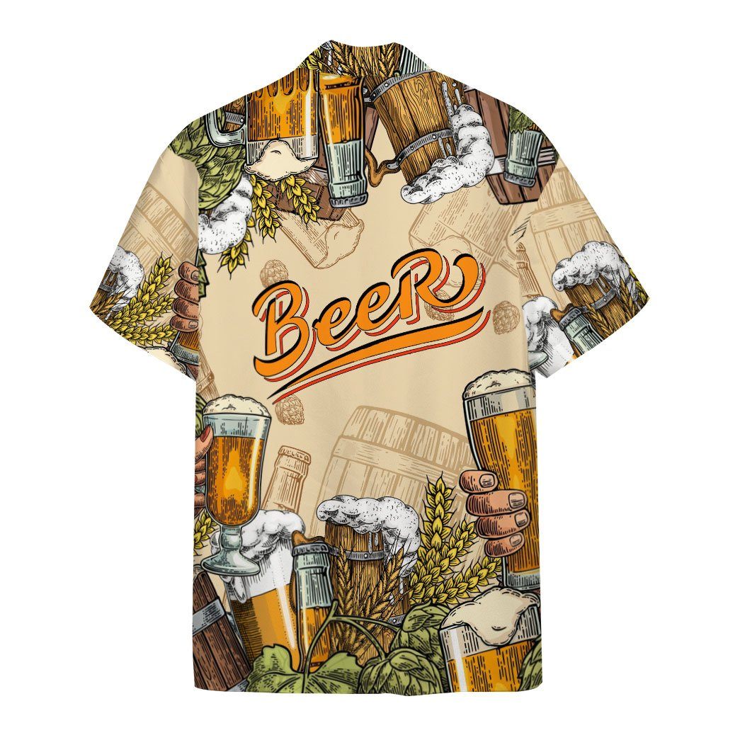 Gearhumans 3D Beer Custom Hawaii Shirt GS06072117 Hawai Shirt 