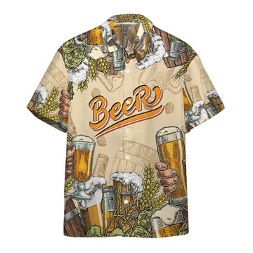 Gearhumans 3D Beer Custom Hawaii Shirt