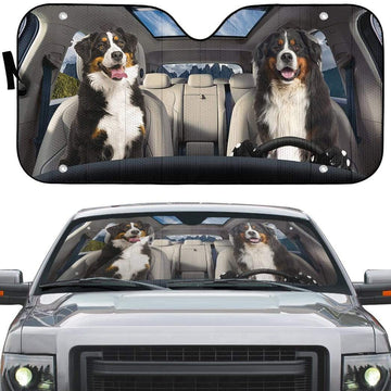 Gearhumans 3D Bernese Mountain Dog Custom Sunshade