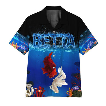 Gearhumans 3D Betta Fish Hawaii Shirt