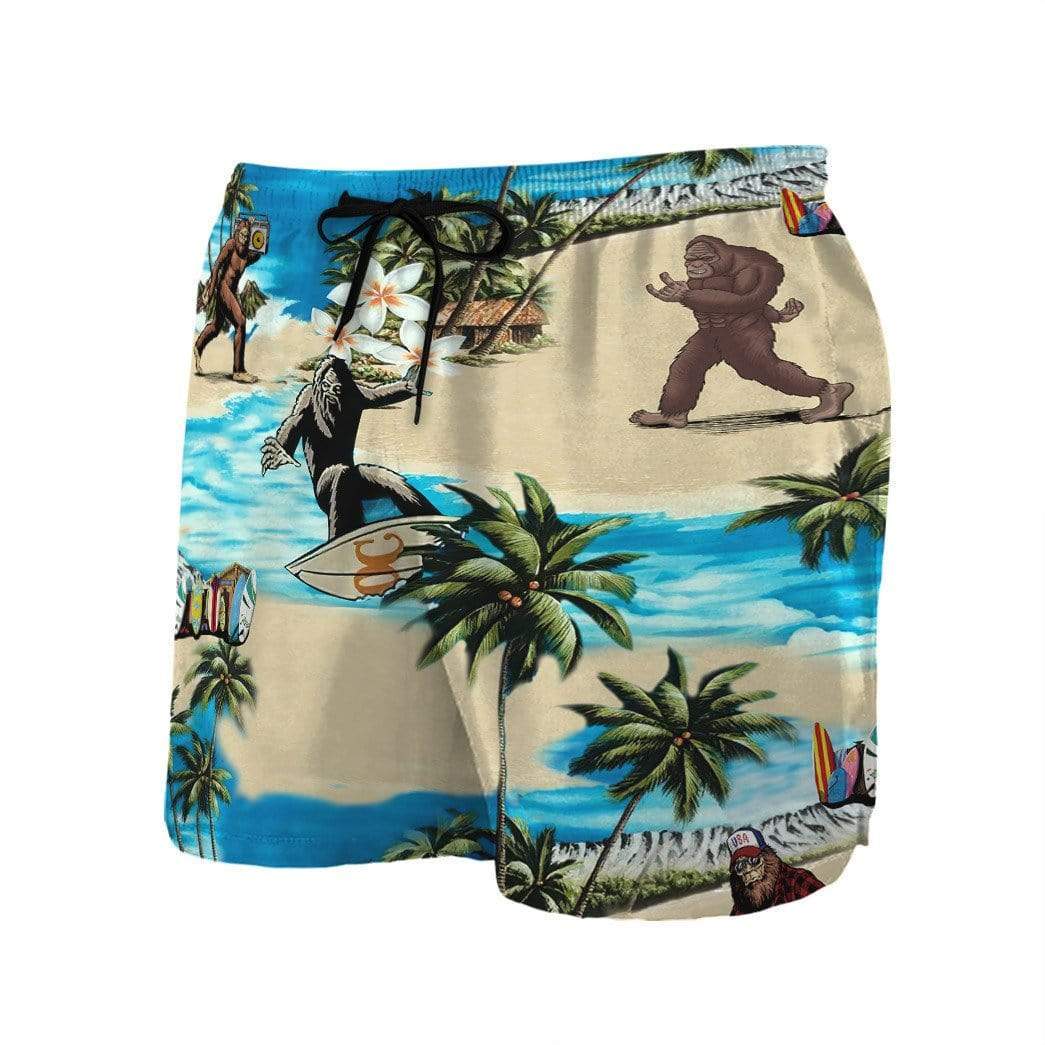 Gearhumans 3D Bigfoot Custom Beach Shorts Swim Trunks GV18083 Men Shorts