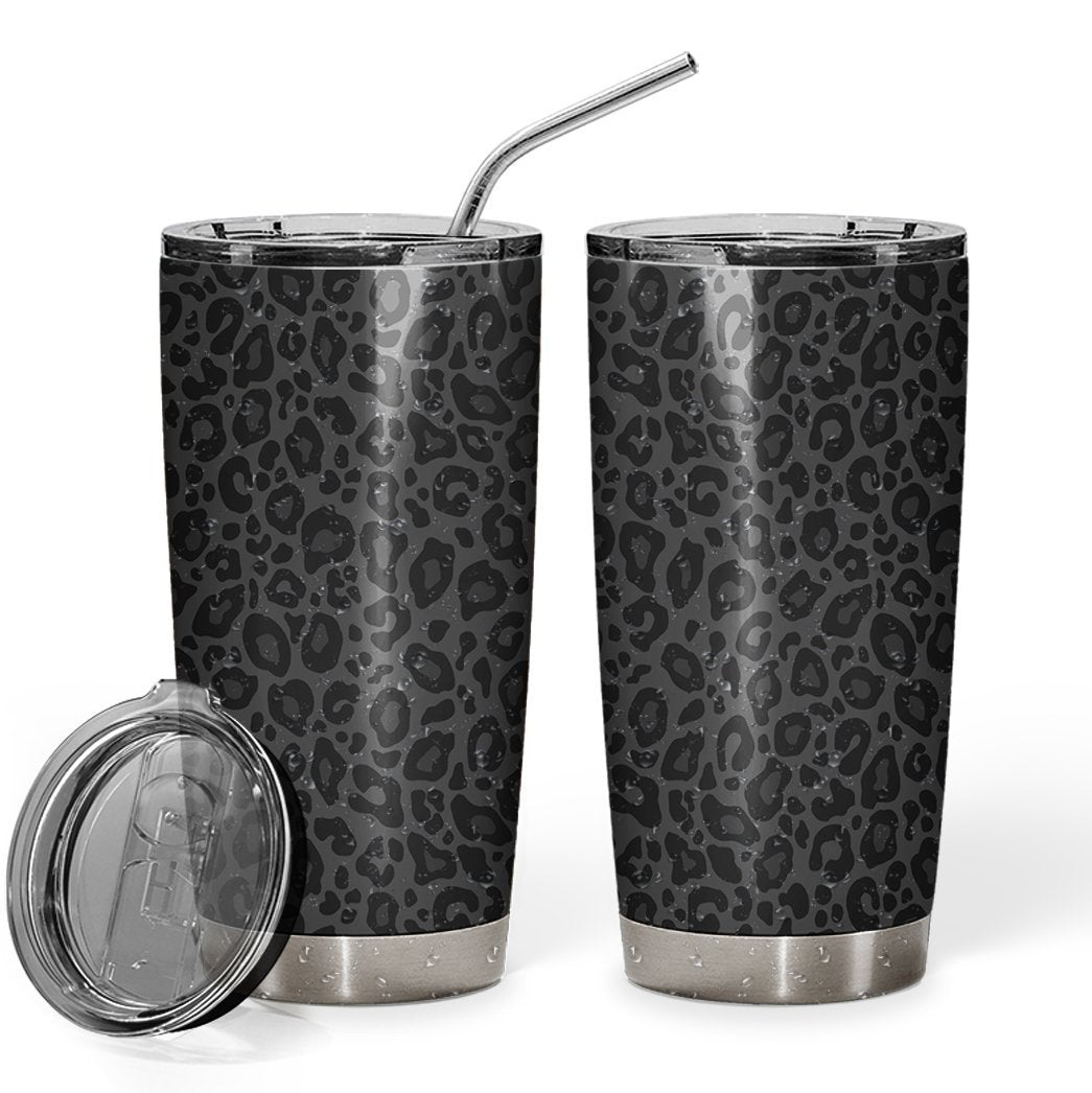 Gearhumans 3D Black Leopard Tumbler ZK1705217 Tumbler 