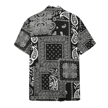 Gearhumans 3D Black Multiple Paisley Bandanas Hawaii Shirt