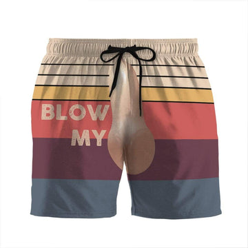 Gearhumans 3D Blow Me Custom Beach Shorts Swim Trunks GN230713 Men Shorts Men Shorts S