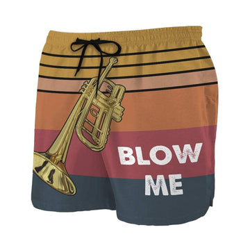 Gearhumans 3D Blow Me Custom Beach Shorts Swim Trunks