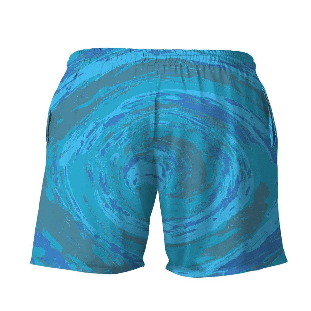 Gearhumans 3D Blue Plumeria Maori Turtles Custom Beach Shorts Swim Trunk GS23062117 Men Shorts 