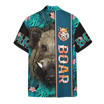 Gearhumans 3D Boar Hawaii Shirt