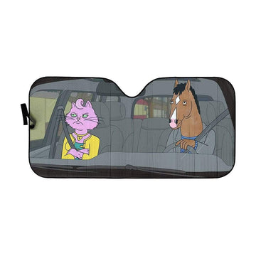 Gearhumans 3D BoJack Horseman Custom Car Auto Sunshade