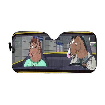 Gearhumans 3D BoJack Horseman Custom Car Auto Sunshade