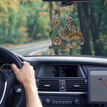 Gearhumans 3D Brocade Dragon Car Hanging