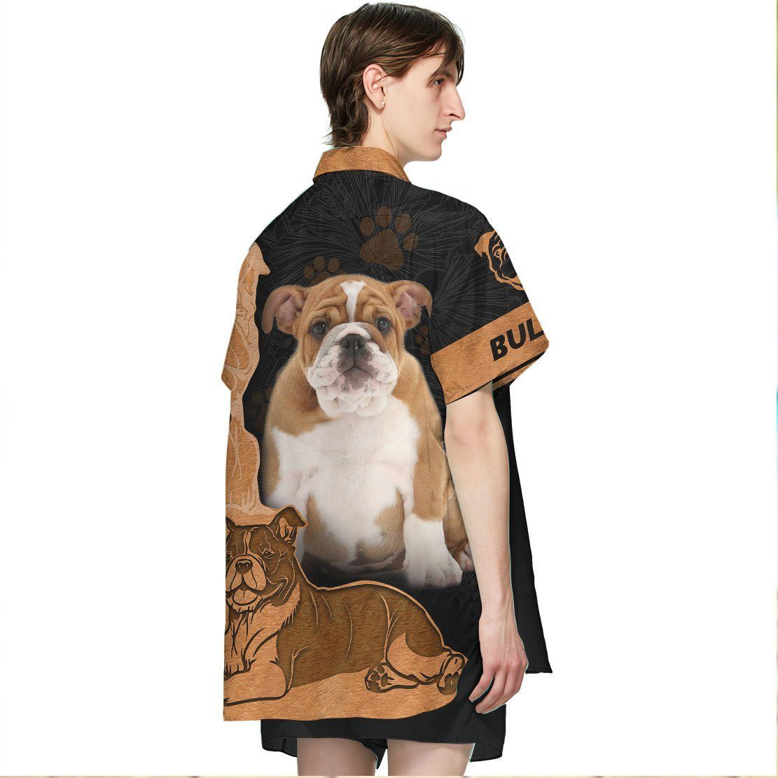 Gearhumans 3D Bulldog Hawaii Shirt ZZ09045 Hawai Shirt 