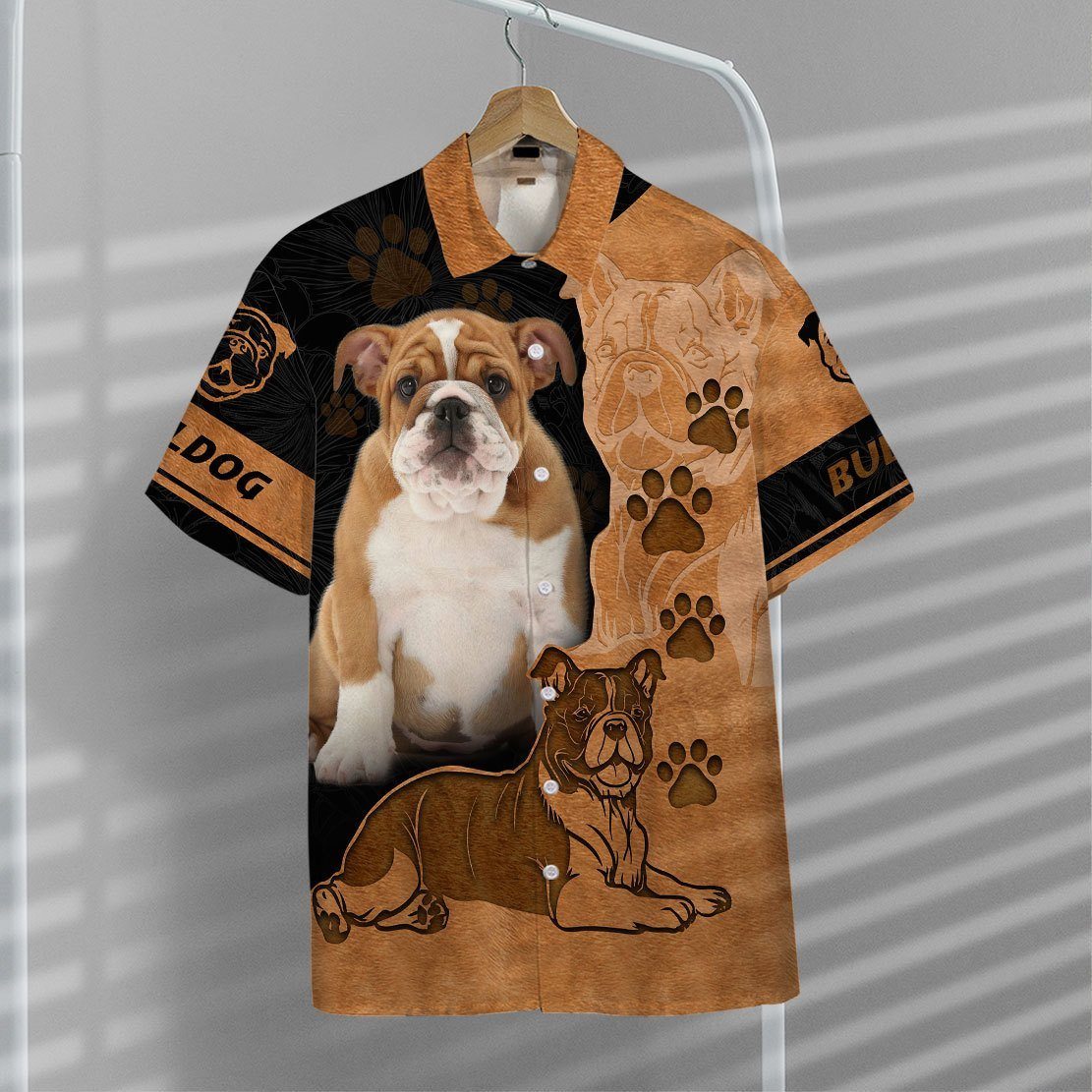 Gearhumans 3D Bulldog Hawaii Shirt ZZ09045 Hawai Shirt 