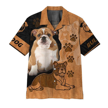 Gearhumans 3D Bulldog Hawaii Shirt ZZ09045 Hawai Shirt Short Sleeve Shirt S 