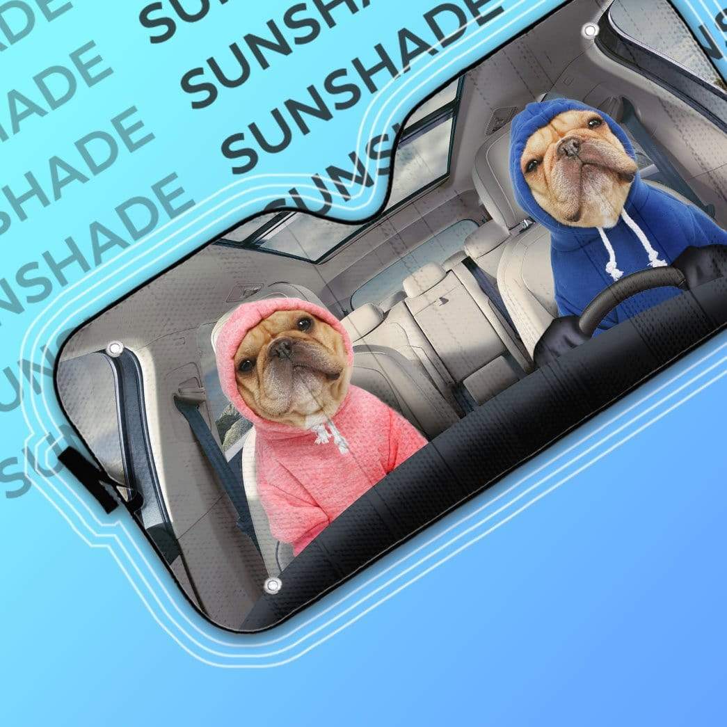 gearhumans 3D Bulldogs Custom Car Auto Sunshade GV050615 Auto Sunshade 