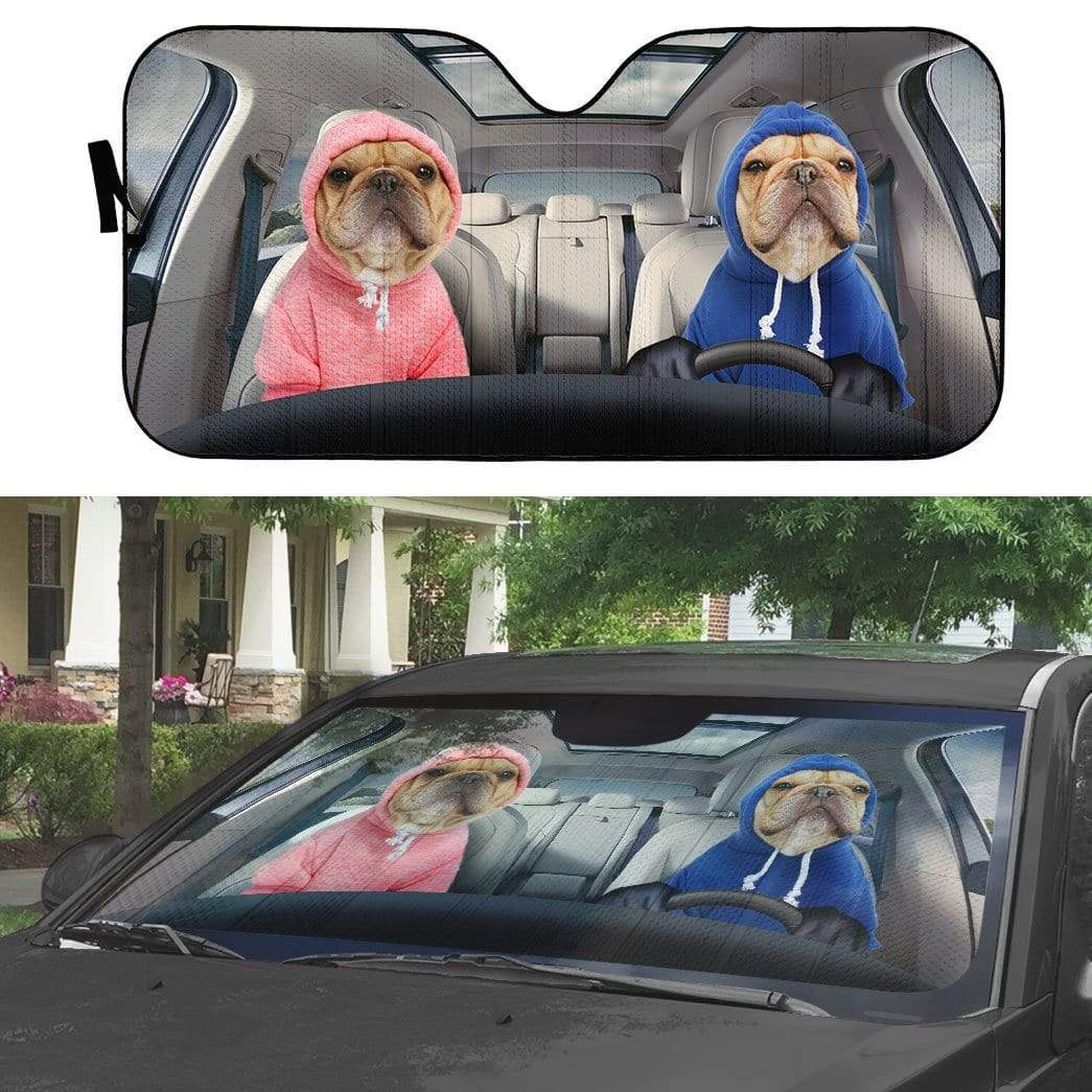 gearhumans 3D Bulldogs Custom Car Auto Sunshade GV050615 Auto Sunshade 