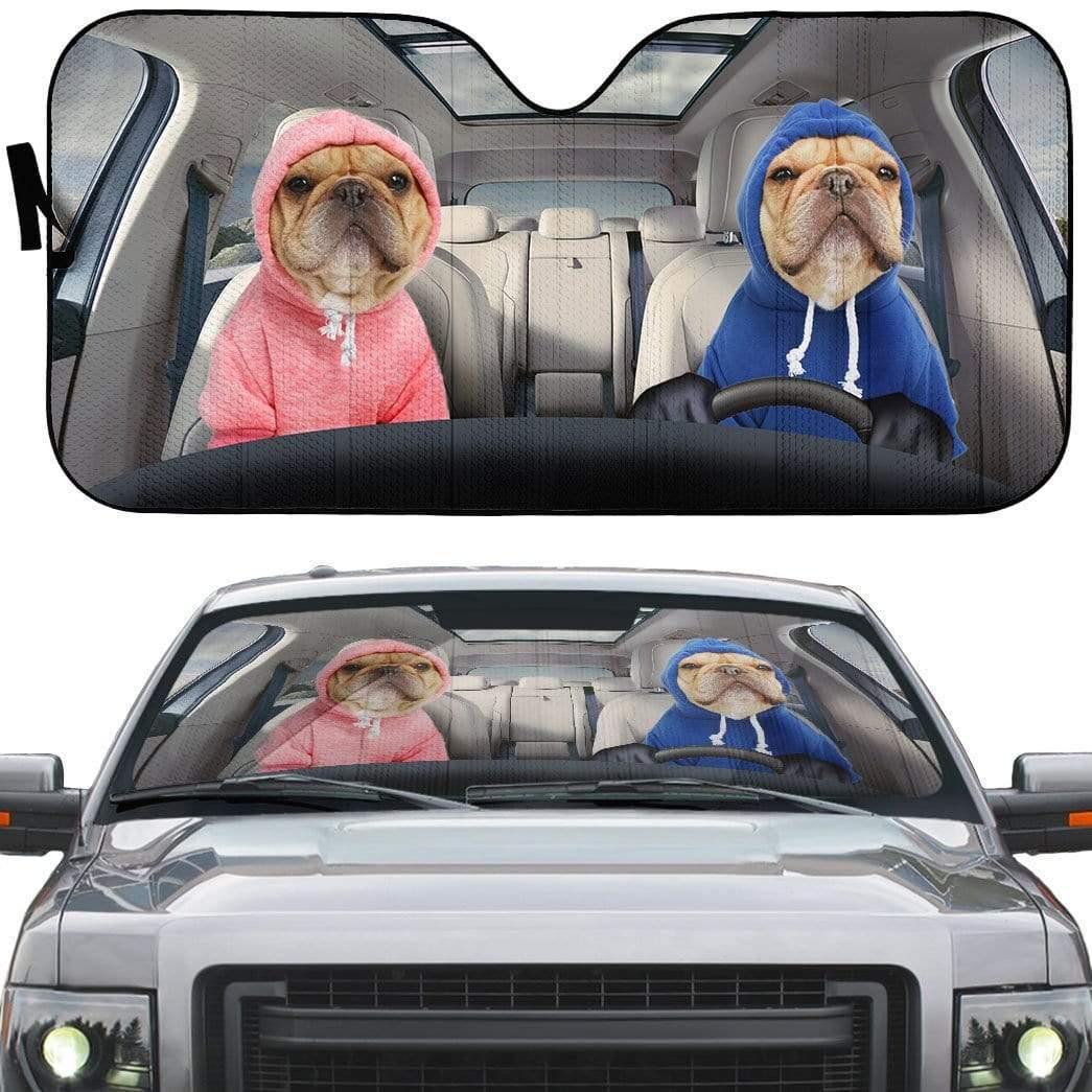 gearhumans 3D Bulldogs Custom Car Auto Sunshade GV050615 Auto Sunshade 