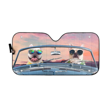 Gearhumans 3D Bulldogs Driving Roadster Custom Car Auto Sunshade