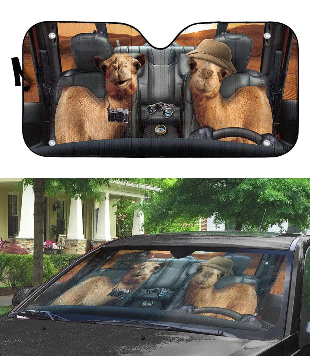 gearhumans 3D Camel Custom Car Auto Sunshade GS06074 Auto Sunshade 