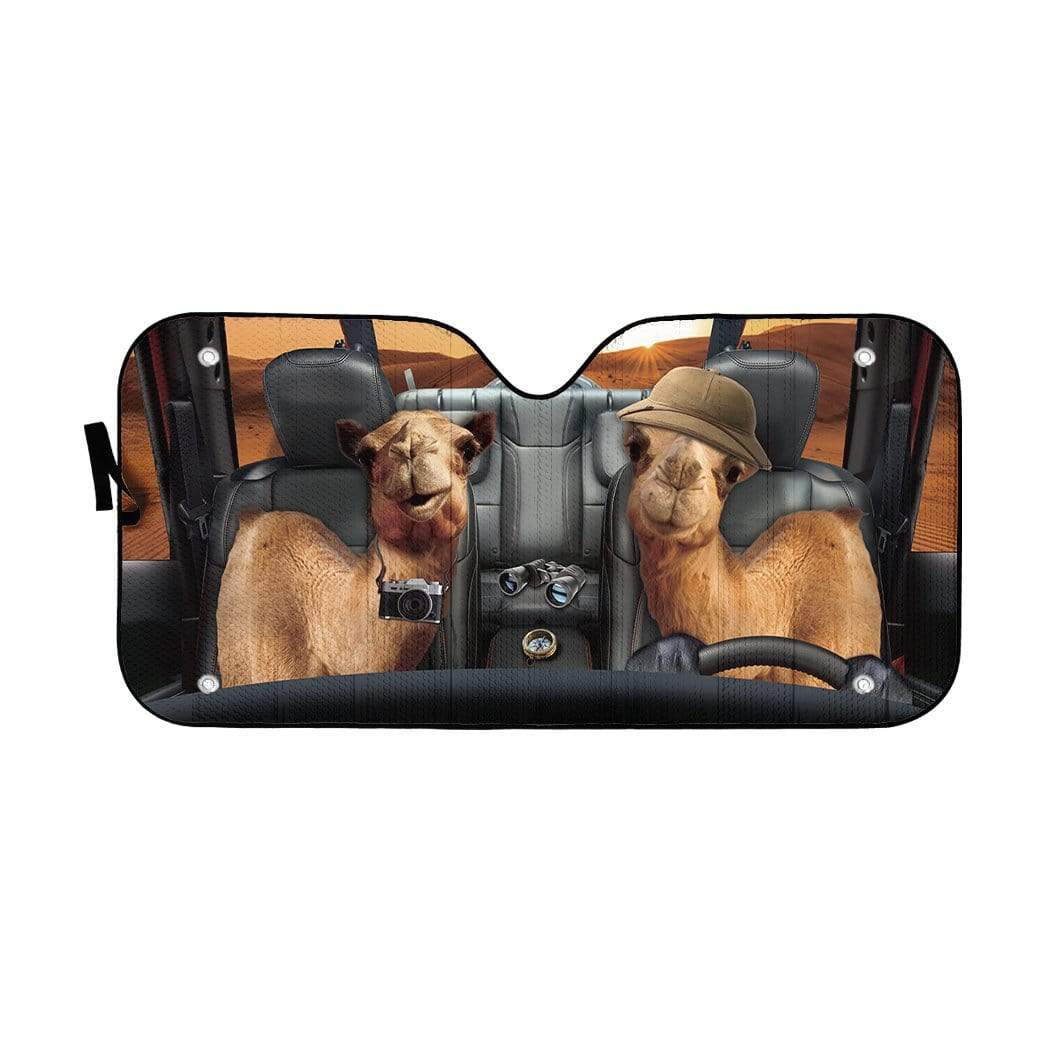 gearhumans 3D Camel Custom Car Auto Sunshade GS06074 Auto Sunshade 57''x27.5'' 