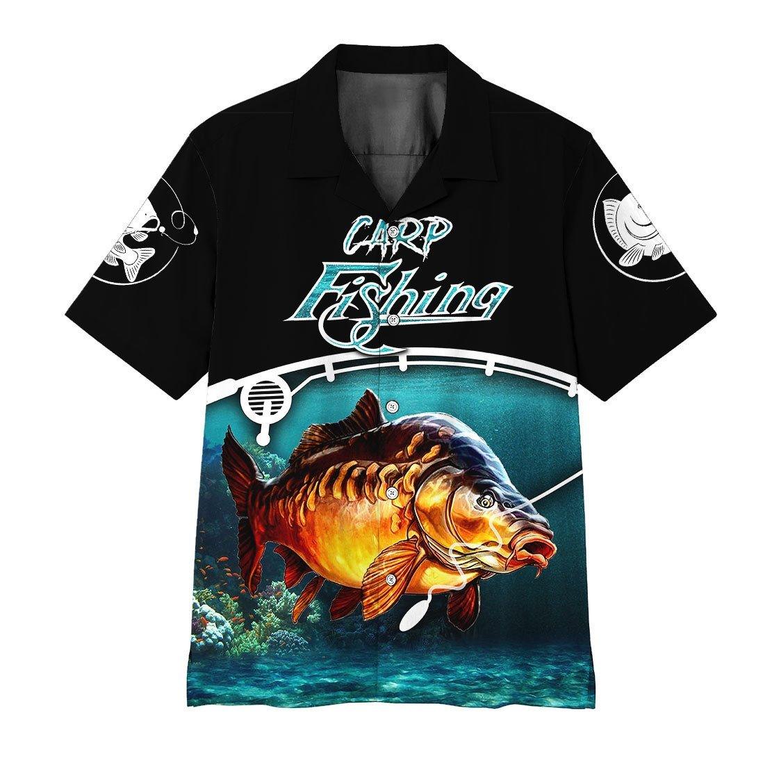 Gearhumans 3D Carp Fishing Hawaii Shirt ZK2604212 Hawai Shirt Short Sleeve Shirt S 