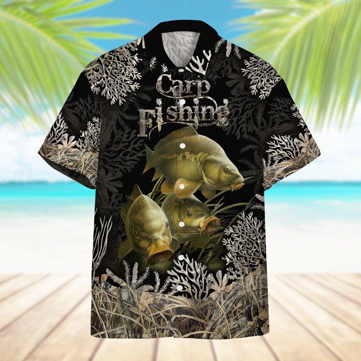 Gearhumans 3D Carp Fishing Hawaii shirt ZZ25031 Hawai Shirt 