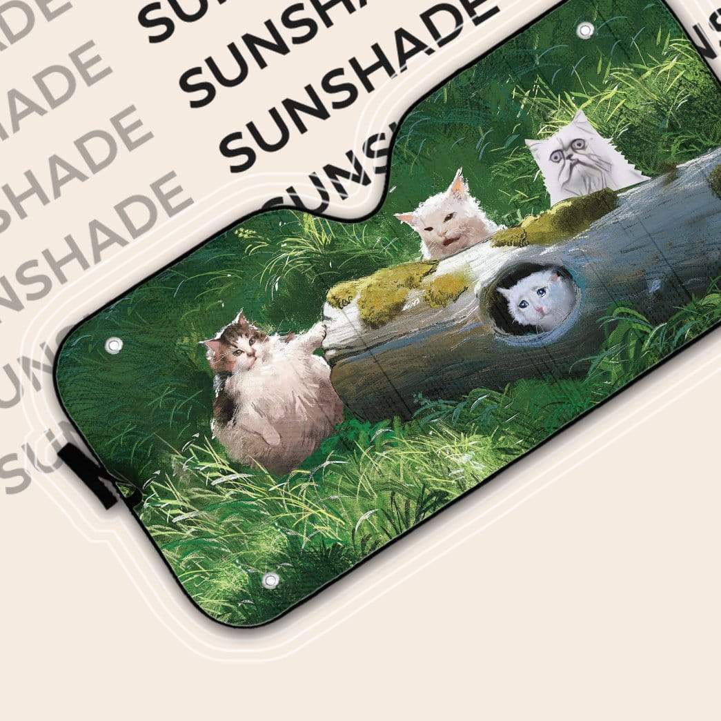 gearhumans 3D Cat Car Auto Sunshade GH21055 Auto Sunshade 