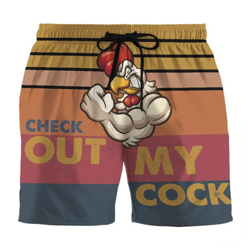 Gearhumans 3D Check Out My Cock Custom Beach Shorts GS02071 Men Shorts Men Shorts S