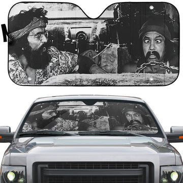 Gearhumans 3D Cheech And Chong Custom Car Auto Sunshade