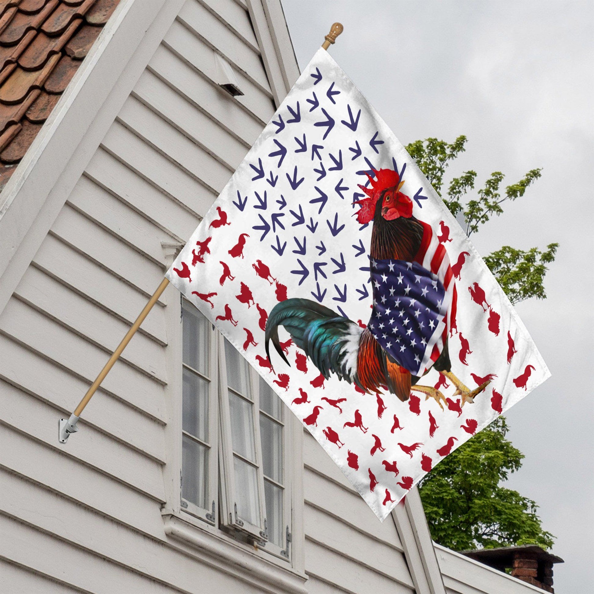 Gearhumans 3D Chicken American Custom Flag GW0806214 House Flag 