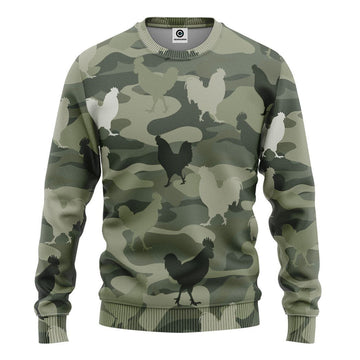 Gearhumans 3D Chicken Camouflage Custom Tshirt Hoodie Apparel