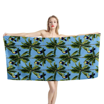 Gearhumans 3D Coconut Tree Beach Towel