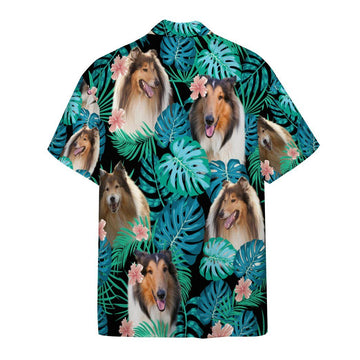 Gearhumans 3D Collie Dog Summer Custom Short Sleeve Shirt