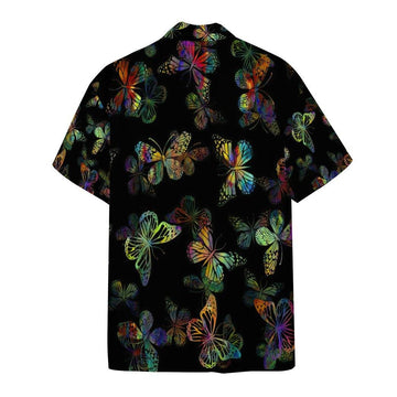 Gearhumans 3D Colorful Butterflies Custom Hawaii Shirt