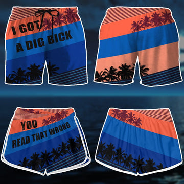 Gearhumans 3D Couple Matching I Got A Dig Bick Custom Beach Shorts Swim Trunk GW02062124 Men Shorts 