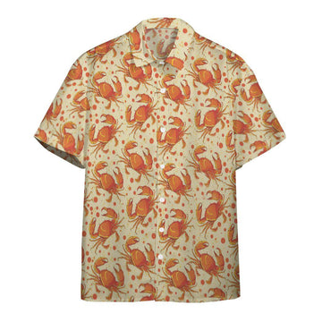 Gearhumans 3D Crabs Hawaii Shirt ZK14041 Hawai Shirt Short Sleeve Shirt S 