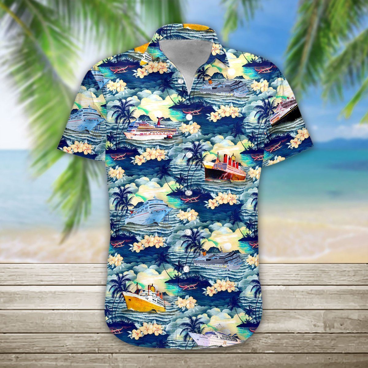 Gearhumans 3D Cruise Hawaii Shirt hawaii Short Sleeve Shirt S