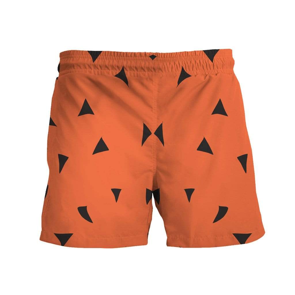 Gearhumans 3D Custom Beach Shorts Flintstones Bamm Bamm