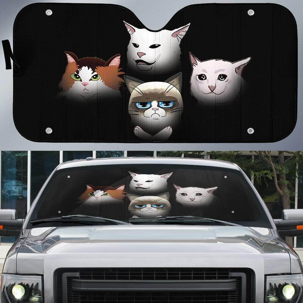 gearhumans 3D Custom Car Auto Sunshade Bohemian Kitties GA22025 Auto Sunshade 