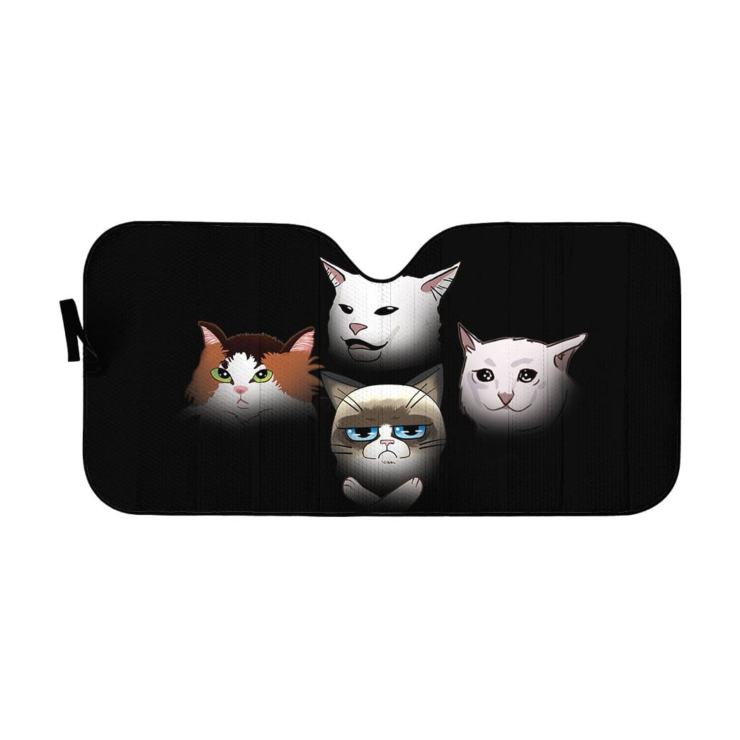 gearhumans 3D Custom Car Auto Sunshade Bohemian Kitties GA22025 Auto Sunshade 57''x27.5'' 