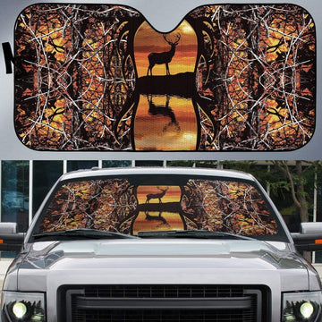 Gearhumans 3D Custom Car Auto Sunshade Deer Hunting