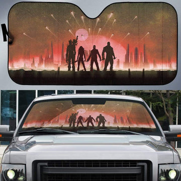 Gearhumans 3D Custom Car Auto Sunshade Galaxy Protectors