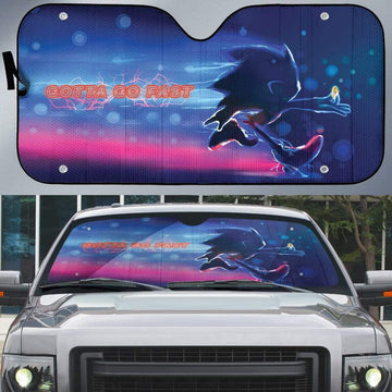 Gearhumans 3D Custom Car Auto Sunshade Gotta Go Fast