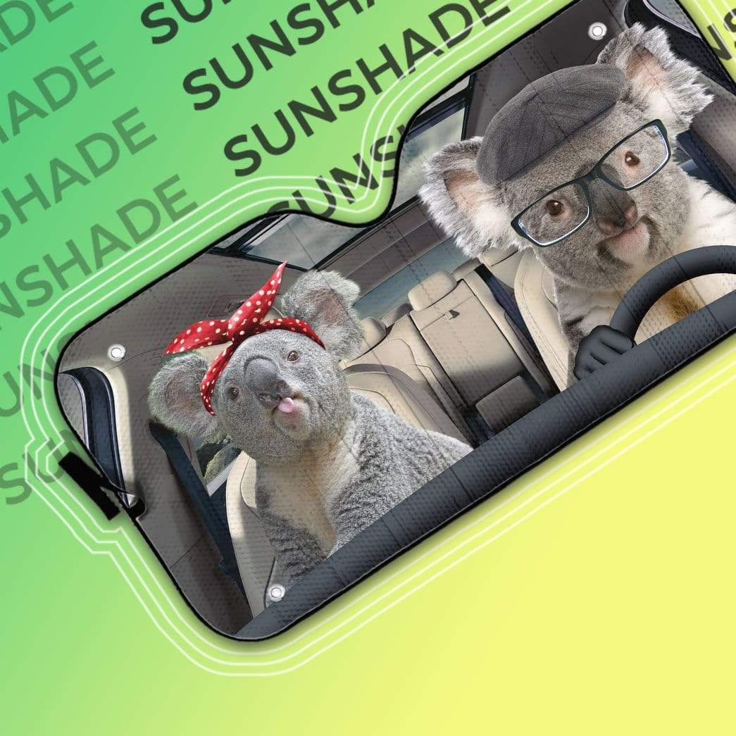 gearhumans 3D Custom Car Auto Sunshade Koalas GS020618 Auto Sunshade 