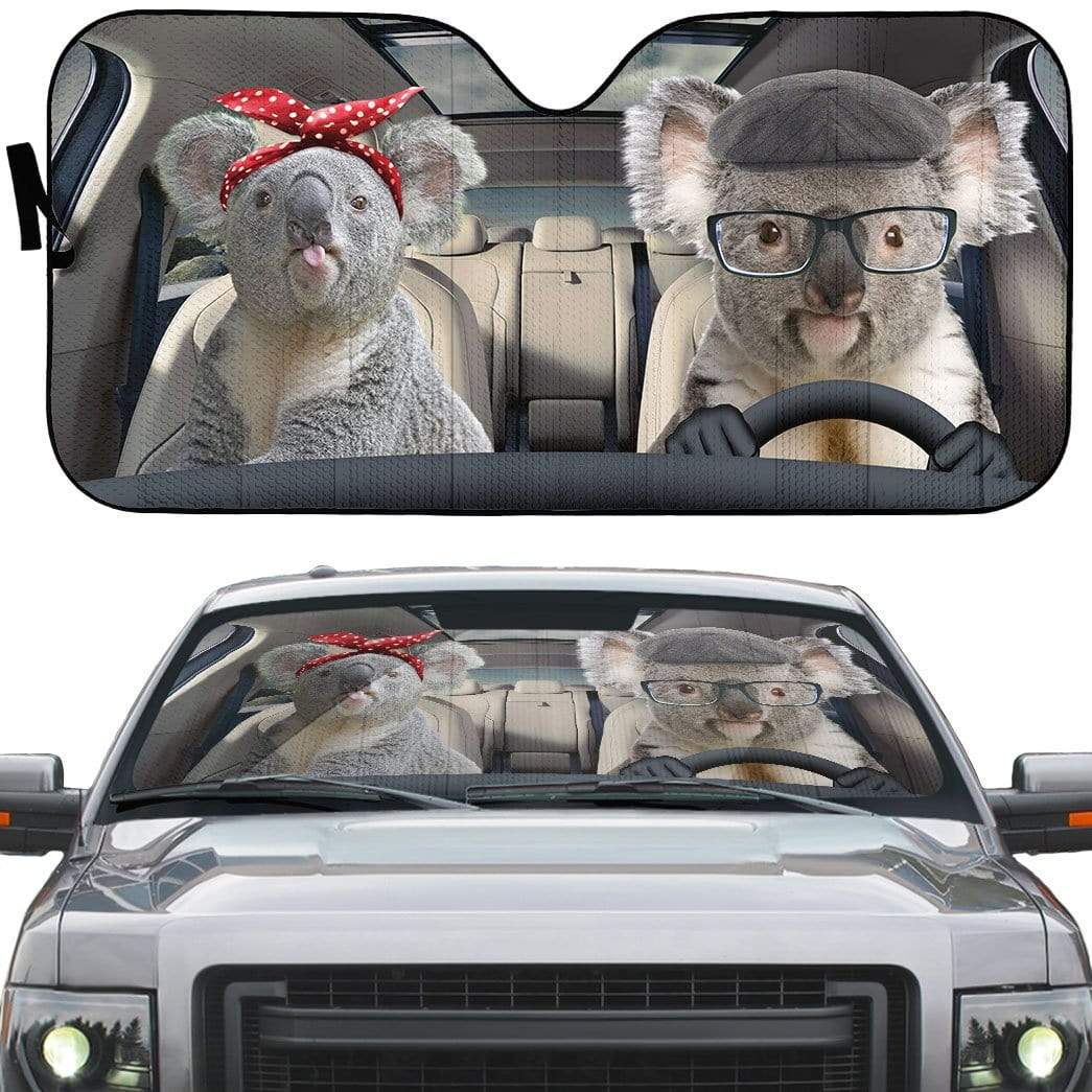 gearhumans 3D Custom Car Auto Sunshade Koalas GS020618 Auto Sunshade 