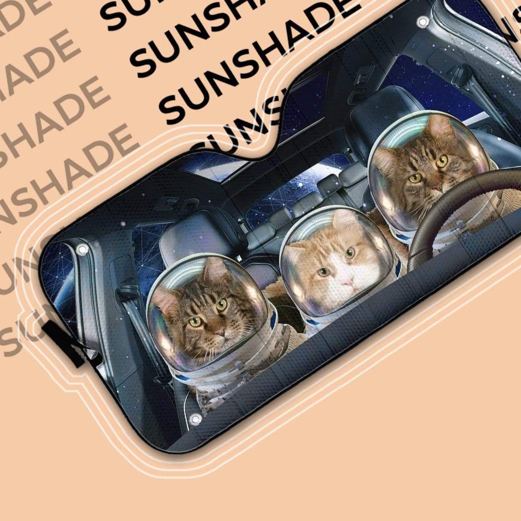gearhumans 3D Custom Maine Coon Space Car Auto Sunshade GD13052 Auto Sunshade 