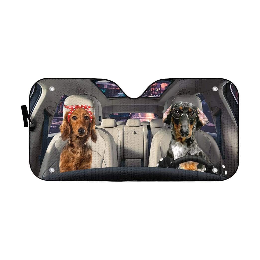 gearhumans 3D Dachshund Custom Sunshade GS19064 Auto Sunshade 57''x27.5'' 