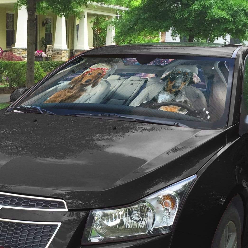 gearhumans 3D Dachshund Custom Sunshade GS19064 Auto Sunshade 